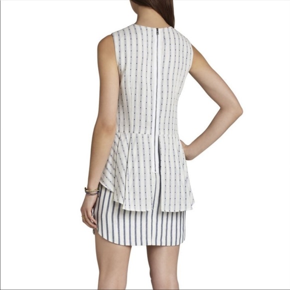 BCBGMaxAzria Stripe Dot Print Yousra Seeveless Dress - Picture 3 of 15